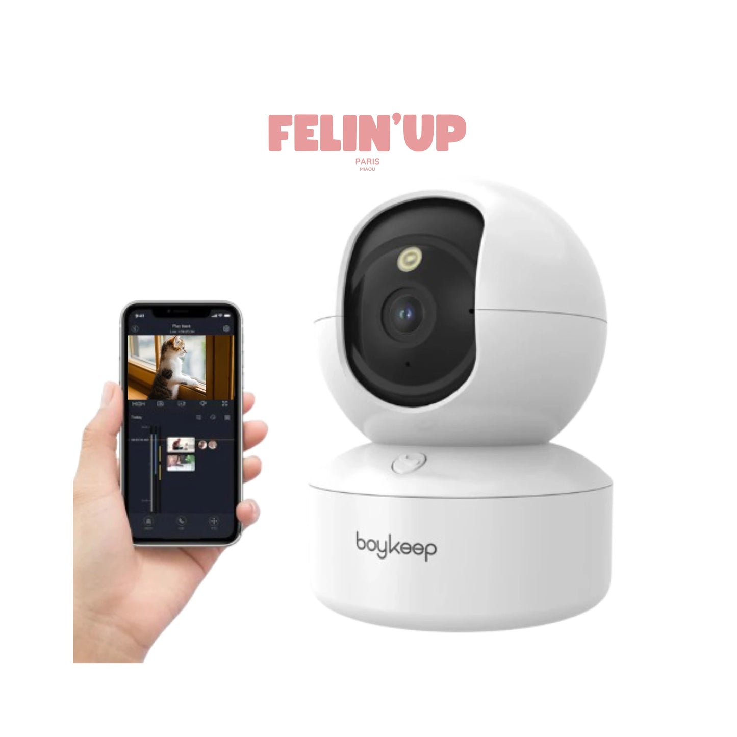 Caméra de surveillance pour chat
