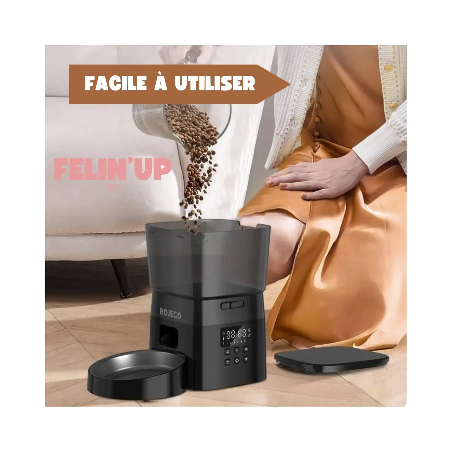 Appareil distributeur croquettes chat