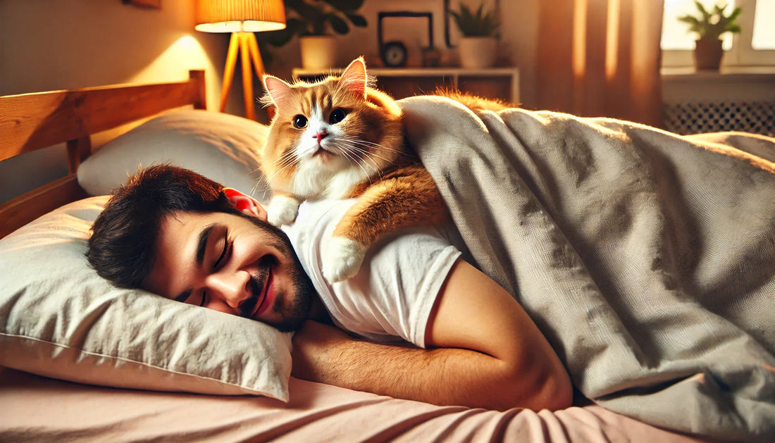 Pourquoi-mon-chat-dort-toujours-sur-moi-Les-vraies-raisons-derrière-ce-comportement Felin'Up