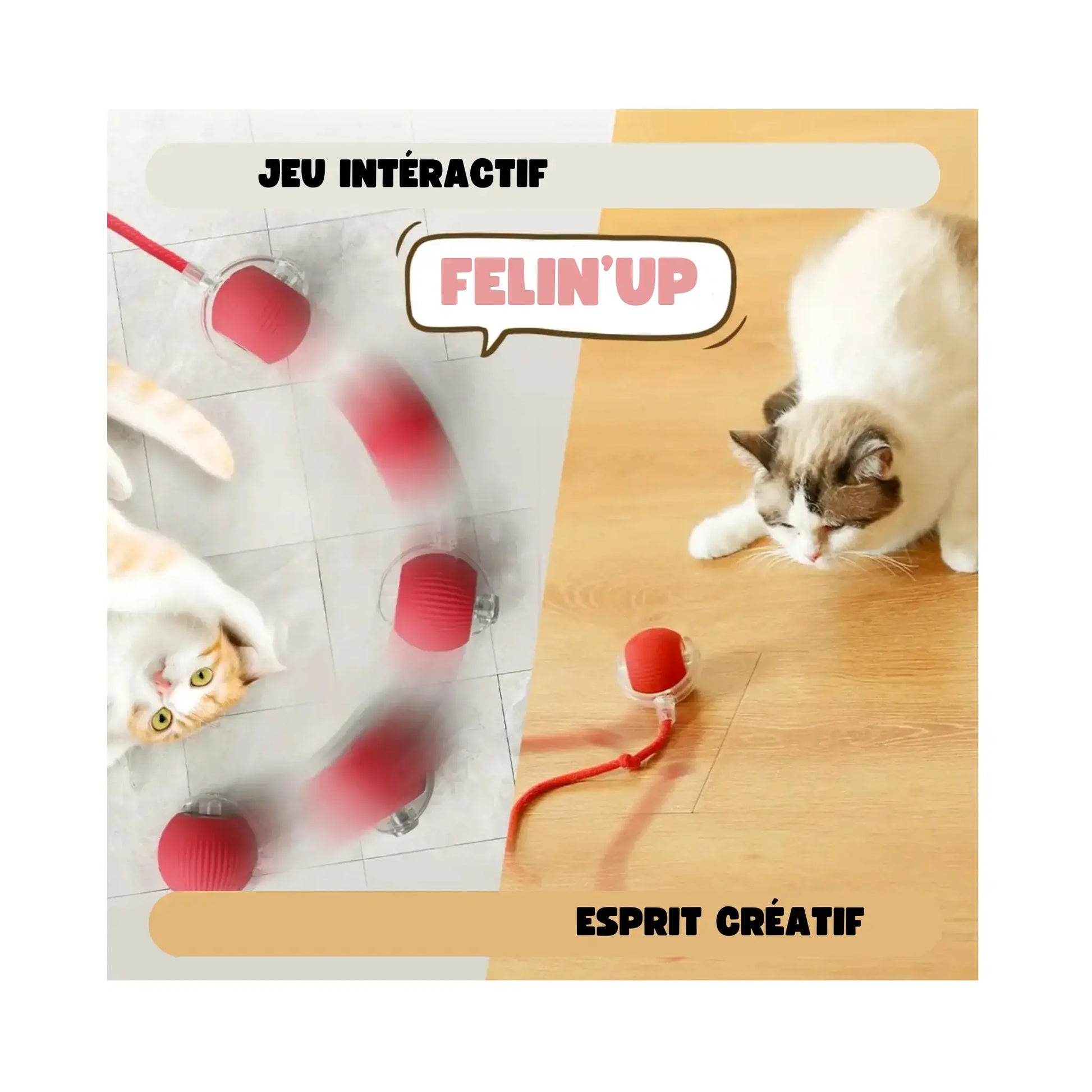 Balle qui bouge toute seule pour chat