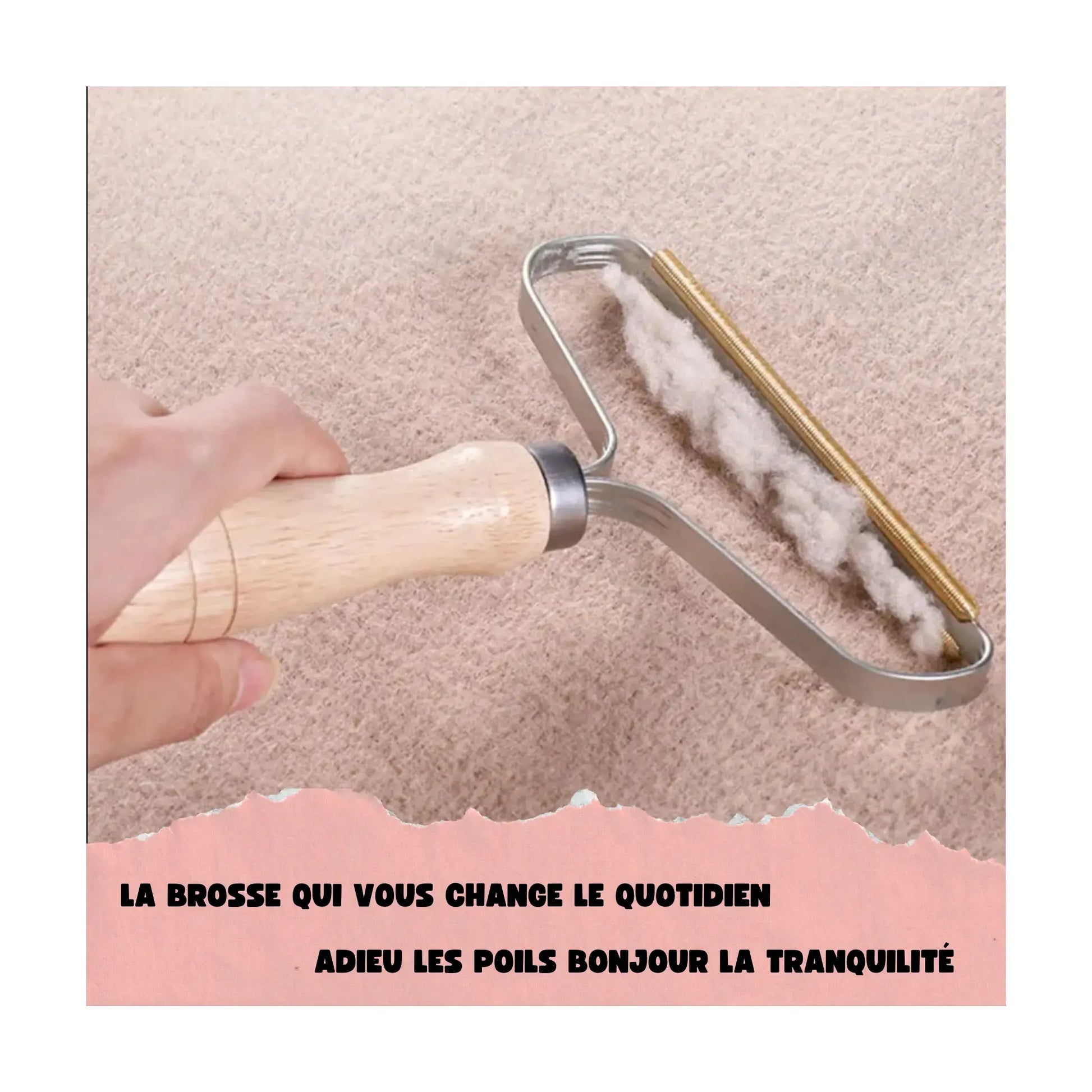 Grattoir anti poil vêtements