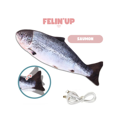 Jouet chat en forme de saumon